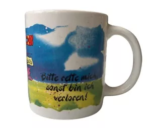 🔥Diddl Maus Tasse Cup Retro Spruch Blau Grün Kinder Kult Nodtalgie Selten🔥 - Bild 1 von 2