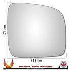Right Hand Drivers Side VW T5 Multivan 2003-2009 Convex Wing Door Mirror Glass