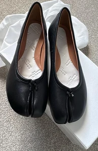Maison Margiela TABI Shoes Ballet Pumps Flat Black Size 38 Authentic F/S NEW - Picture 1 of 9