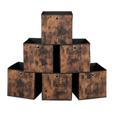 Aufbewahrungsbox Ordnungsbox Faltbox Stoffkiste Regalbox Einschubkorb 6er Set - Bild 1 von 3