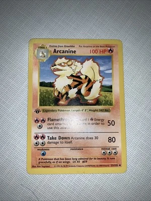 Arcanine 023/102 Base Set (Shadowless) -1st Edition Regular - Image 1 of 4