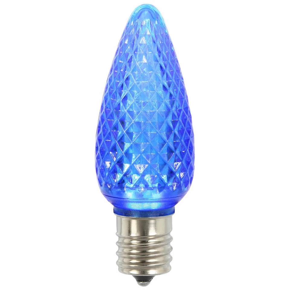Vickerman C9 Faceted LED Blue Bulb .45W 25/Box - XLEDC92-25 - Image 1 of 1