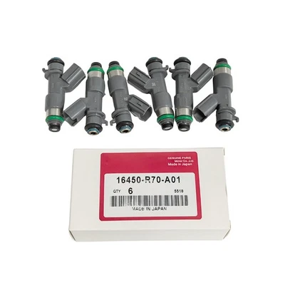 6* OEM FOR Honda FUEL INJECTORS 16450-R70-A01 ACCORD CROSSTOUR MDX 3.0L 3.5L  V6 Foto 1 de 4