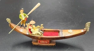 VINTAGE ITALIENISCHES VENEDIG SOUVENIR - GONDEL HOLZ - Bild 1 von 8