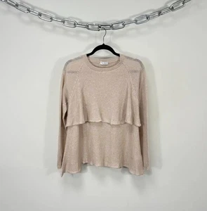Maglione donna Brunello Cucinelli maglia paillettes lino seta manica lunga S - Foto 1 di 17