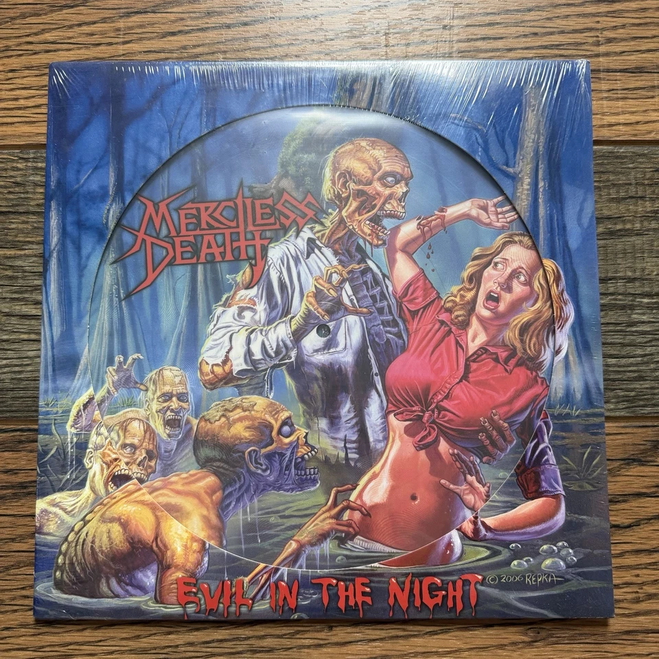 Merciless Death Evil In The Night Picture Disc LP 2007 Sealed Heavy Artillery - Image 1 of 4