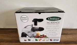 Omega NC800HDS Juicer Extractor Fruit Vegetable Quiet Adjustable Settings Silver - Picture 1 of 20