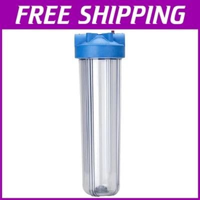 Heavy Duty Blue/Clear Filter Housing with Relief Button - Image 1 of 4