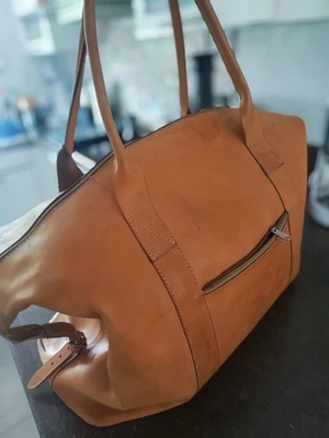 Bree Reisetasche Weekender Sporttasche Canvas/Leder Naturfarben Vintage - Bild 1 von 4