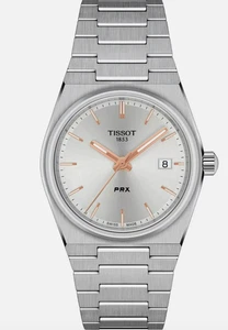 Tissot PRX 35mm Uhr T137.210.11.031.00 Datum Edelstahl Silber Zifferblatt Box & Papiere - Bild 1 von 7