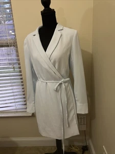 Gianni Bini NWT Size 8 Raina Collared Long Sleeve Tie Waist Blazer Wrap Dress - Picture 1 of 6