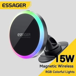 ESSAGER Magnetic Wireless Charger with 360° Rotation - Car Holder - Zdjęcie 1 z 7