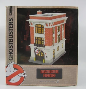 New Department 56 Village Ghostbusters Firehouse Porzellan beleuchtetes Gebäude - Bild 1 von 4