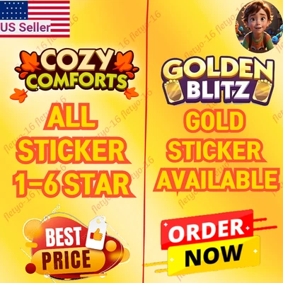 Monopoly Stickers Go 1⭐- 6⭐ (Golden blitz Available) CHEAPEST🔥SUPER FAST⚡24/7💬 - Image 1 of 3