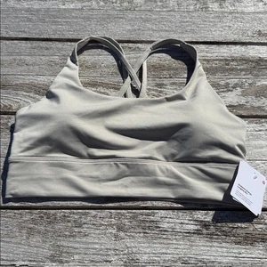 Lululemon Energy Longline BH B-D-Cups Raw Linen hellbraun Gr. 12 neu mit Etikett - Bild 1 von 8