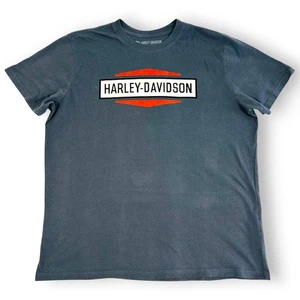 Harley Davidson XL Tee Gray Stacked Logo 100% Cotton - Picture 1 of 10