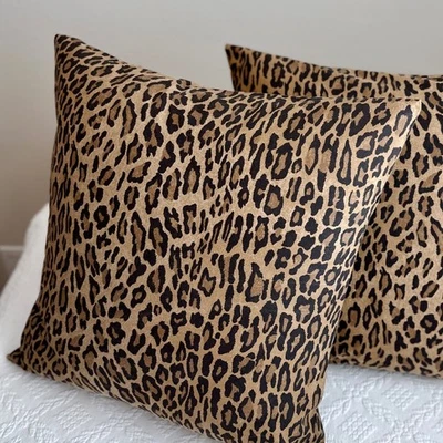 2 Ralph Lauren 20" ARAGON Leopard Print Throw Accent PILLOW COVERS Custom Animal - Image 1 of 4