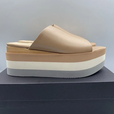 Paloma Barcelo Alice Sandals Womens 40 9.5 Neutral Beige Platform Shoes NWB - Image 1 of 4