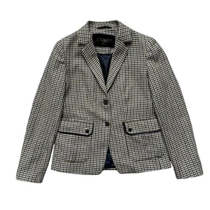 Next Wool Blend Blazer Womens UK 12 Tweed Houndstooth - Picture 1 of 8