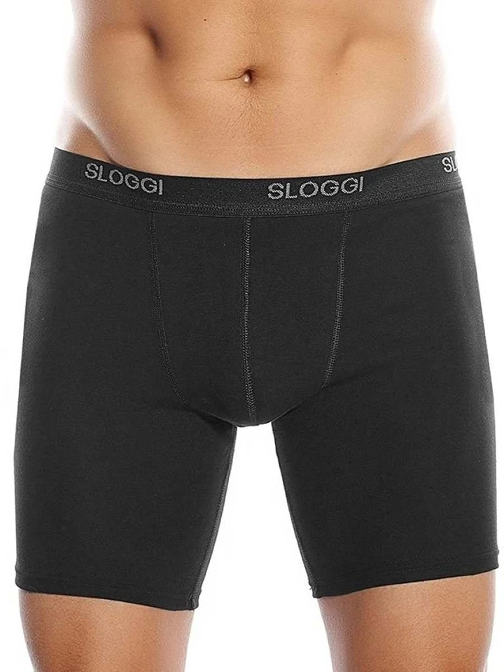 Boxer Uomo Sloggi Long Basic in Cotone Elasticizzato stretch Cotton - Immagine 1 di 3
