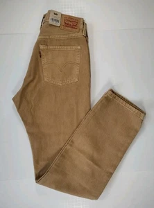 LEVI'S-NUEVO CON ETIQUETAS-Jeans 501 Original Pierna Recta Marrón Lt Para Hombre-Talla 26x32 - Imagen 1 de 9