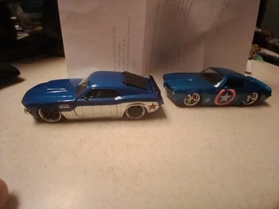 Pontiac Firebird Capitán América 1970 Mustang Boss 429 Jada Marvel 1:32 1972 Foto 1 de 4