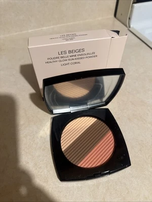 CHANEL ЗДОРОВОЕ СВЕЧЕНИЕ СОЛНЦЕ ПОЦЕЛОВАННЫЙ ПОРОШОК КОМПАКТНЫЙ ЗЕРКАЛО РУМЯНА ~ СВЕТ КОРАЛЛ ~ - Изображение 1 из 3