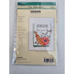 Penny Black Clear Rubber Stamp Set Flower Fantasy Follow Your Dreams - Picture 1 of 2