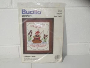 Bucilla Stitchery 49607 Fisherman's Hope 11 x 14 Sealed NOS NEW Cross Stitch - Picture 1 of 4