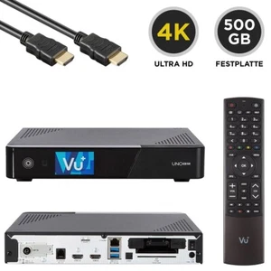 Receptor sintonizador doble VU+ Uno 4K SE Linux E2 PVR UHD 2160p H.265 1x DVB-T2 500 GB - Imagen 1 de 6