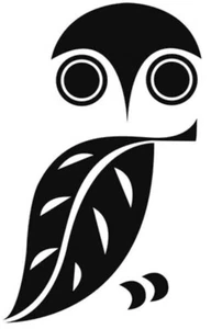 Owl White Vinyl Decal Sticker - Foto 1 di 1