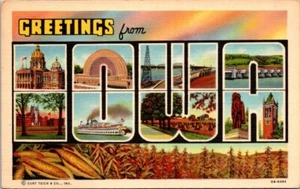 Tarjeta postal grande Saludos desde Iowa A06 - Imagen 1 de 2