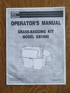 Honda GB1000 Grass-Bagging Kit Operators Manual POP50835 (9409) H/C 4607909 - Picture 1 of 2