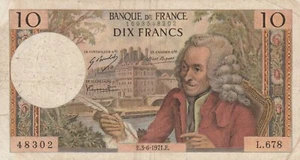 France 1971 10 Francs Circulated Banknote Pick 147d Bargain Bin - Picture 1 of 2