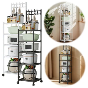 5 Tier Storage Shelves Storage Shelf for Laundry Bathroom Kitchen Garage Pantry - Picture 1 of 18
