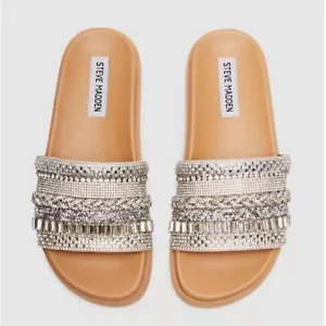 Steve Madden Milina Rhinestone Slip on Sandal - Picture 1 of 9