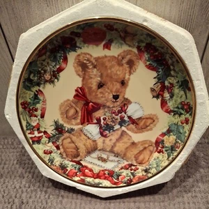 Franklin Mint "Teddy's Winter Wonderland".  feiner porzellanteller. - Bild 1 von 2