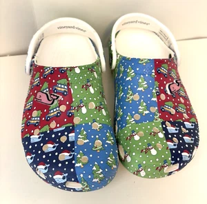 Crocs x Vineyard Vines Junior Size 1 J1 Holiday Christmas Shoes Sandals Clogs - Picture 1 of 6