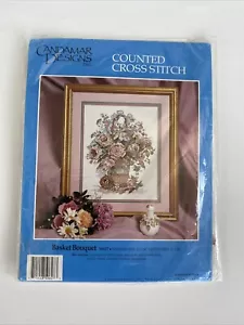 Candamar Designs Cross Stitch Kit Basket Bouquet 50627 Unused 14 Count - Picture 1 of 7