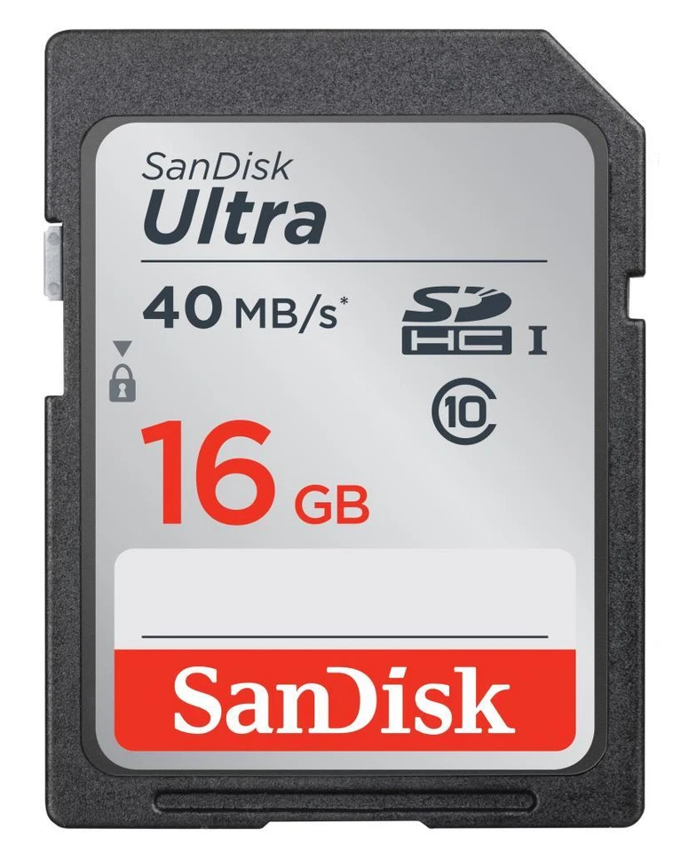 SanDisk 16 GB Ultra SDHC SDXC SD Class 10 40MB/S High Speed 266X Card UHS-I HD - Image 1 of 1