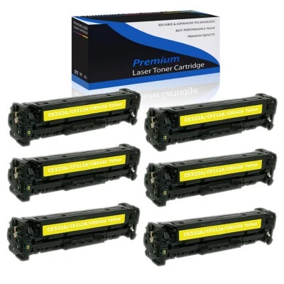 6 Pack CB542A 125A Yellow Toner for HP Color LaserJet CM1300 CM1312 CM1312nfi - Image 1 of 4