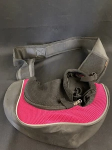 Haustier Welpe Hund Mesh Sling Carry Pack Rucksack Tragetasche Schultertasche PINK - Bild 1 von 6