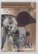 2005-06 SP Game Used Edition Authentic Fabrics /75 Jean-Sebastien Giguere Auto