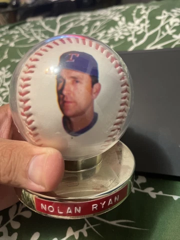 Nolan Ryan Baseball , Commemorative 5000th Strikeout ball Texas Rangers MLB Cover