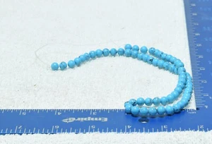 Hermoso Collar Cuentas TURQUESA Moteadas 16" + SIN CIERRE - Imagen 1 de 8