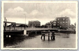Postcard Denmark Korsor Halskovbroen Halskov Bridge Klub Hotellet Hotel - Picture 1 of 2
