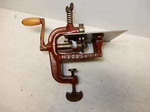 ANTIQUE CHANDLER PINKING MACHINE ORIGINAL RED PAINT - Picture 1 of 3