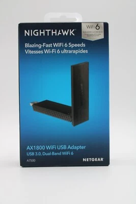 NETGEAR - Nighthawk AX1800 Wi-Fi 6 USB 3.0 Adapter - Black - Image 1 of 4