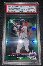 Cristian Pache 2017 Bowman Draft Chrome Green Refractor /99 GEM MT PSA 10 MLB