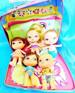 Lot of 5 - BRATZ BABYZ Dolls In CARRYING CASE - Picture 1 of 7